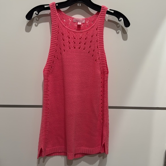 Lilly Pulitzer Pink Knit Tank Top Small - Picture 3 of 7